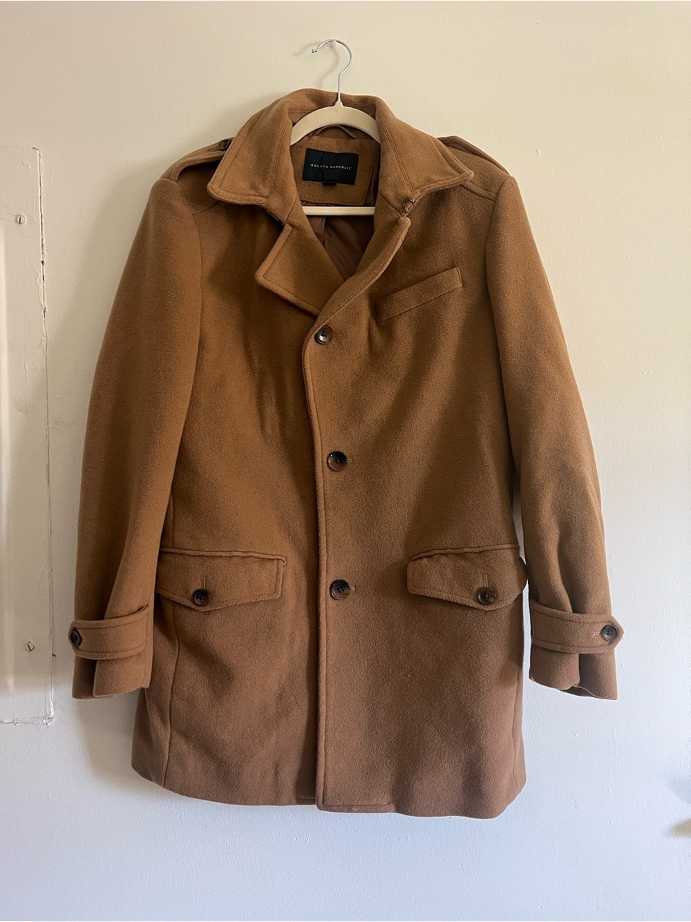 Banana Republic Men’s Camel Brown Pea Coat